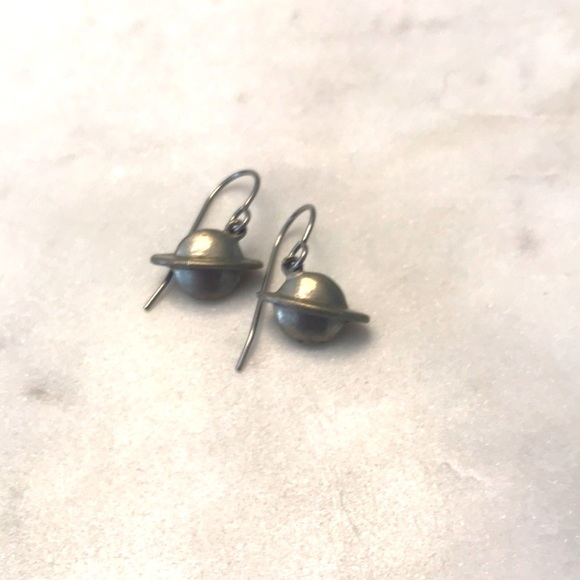 Saturn pewter earrings - Picture 1 of 4